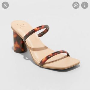 A New Day- Cass Square Toe Heels TORTOISE